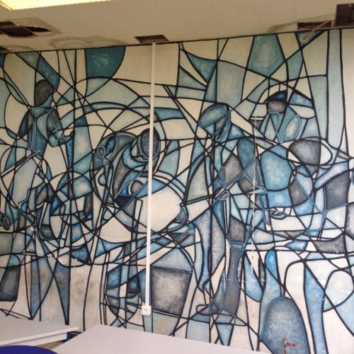 Etape 1 - Restauration fresque - Décoration entreprise