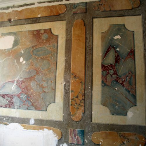 Etape 1 - Restauration faux marbre - Décoration intérieur